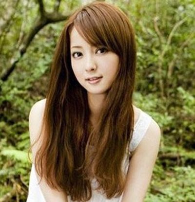 女学生长头发斜刘海乖巧的怎么弄 初中生斜刘