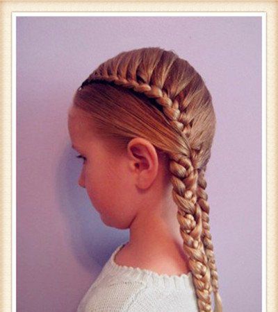 小孩编发发型教程11岁 小女孩的短发编发型(5