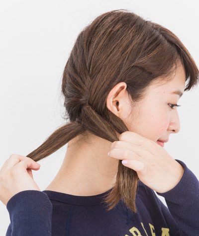 生没刘海发型怎样编发 没刘海披发编发教程图