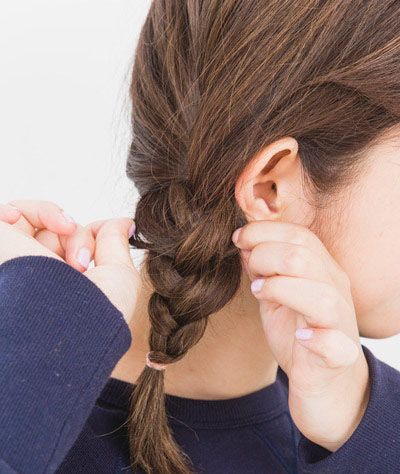 韩版女生没刘海发型怎样编发 没刘海披发编发