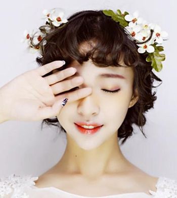 胖新娘应该盘什么头 胖人婚礼盘发发型图片(4