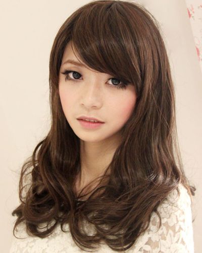 中分刘海中长发梨花烫图片 中分长发梨花烫(3