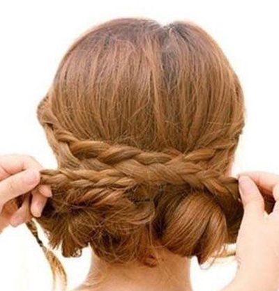 中年盘头发型步骤图解 50岁中年妇女盘发发型