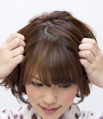 齐肩直发怎么烫才好看的图片 到肩膀的烫发图