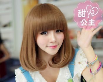 斜刘海梳什么发型好看 中发斜刘海内扣发型图片