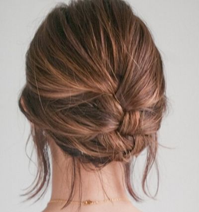 怎样盘刘海的发型 中短发简单的没刘海盘发发型(5)