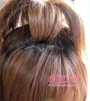 超短发怎么扎丸子头 短发扎丸子头步骤图解(2