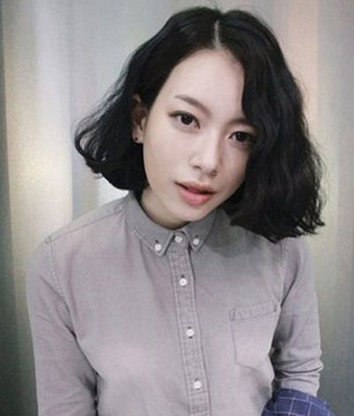 韩国女生短发烫发发型 韩国中学生中长烫发发