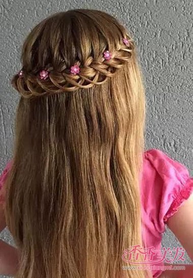 可爱小孩头发编织法 小女孩长头发编法