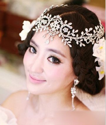 韩式新娘公主包盘发发型 新娘盘头发最简单漂