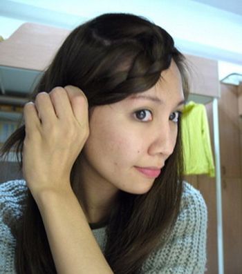 怎样把直刘海梳上去好看的图片及步骤 直刘海