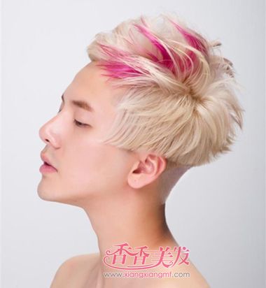 男生双色染发颜色大全 2016最新男士双色染发图片