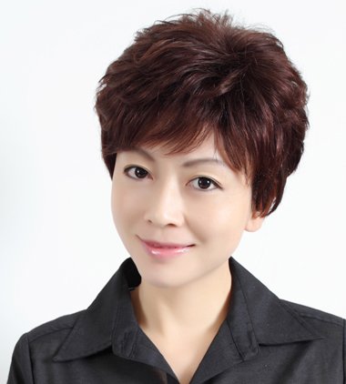 中老年短发烫发流程 老年妇女中短烫发发型(4
