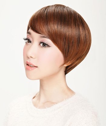 沙宣短发偏分发型图片 沙宣不对称短发发型