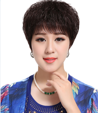 老年女士短烫发发型图库 中老年女式短发发型
