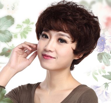 老年女士短烫发发型图库 中老年女式短发发型
