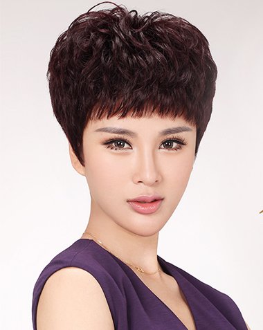 中老年女士短烫发发型图片 中老年女士短烫发