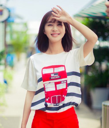 齐肩中分直发发型图片 2016年齐肩拉直发型(3