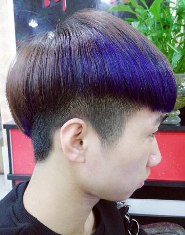 男生染紫色头发颜色大全 男孩紫色头发效果图
