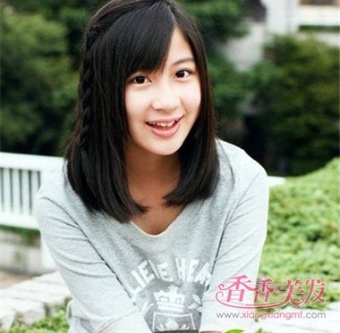 编发女孩可爱齐肩大全短发偏分编短发(2)图片辫子头发编短发辫子披肩图片