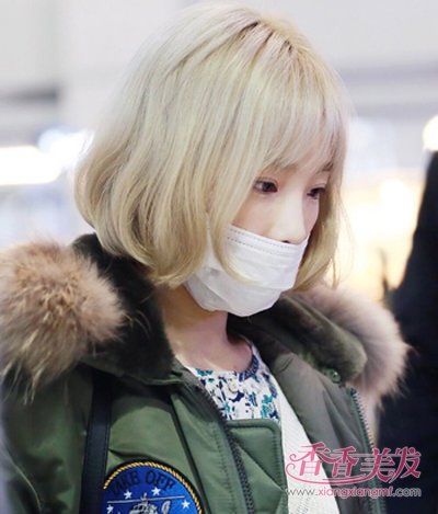 短发发尾微卷发型 2017流行中短卷发发型(4)