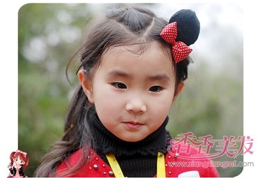 女童发卡式发型梳发 儿童梳简单好看的发型(3