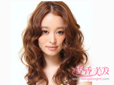头发少中长发卷发 少发量的中分卷发(4)_香香美