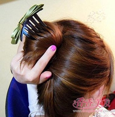 夏季最流行卷发盘发 法式卷盘发器盘法(4)_香香