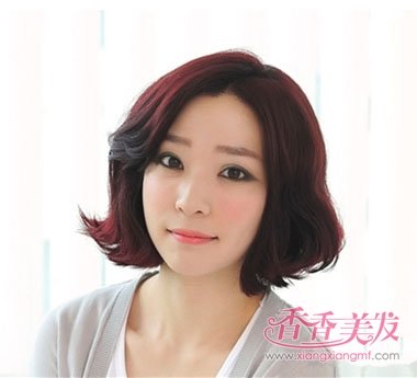 厚头发自来卷圆脸型的适合什么发型看图片 卷