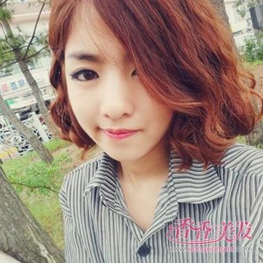 短碎发女生发型图片 韩国最近流行的短发型(3