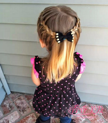 儿童的公主发型怎么梳大全 儿童梳头编辨子发型图片
