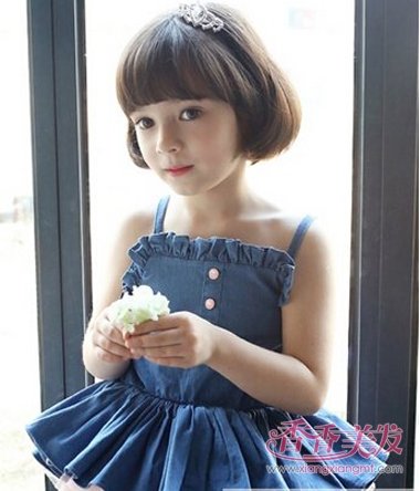 小孩子短发发型图片2017女 女儿童短发型图片大全