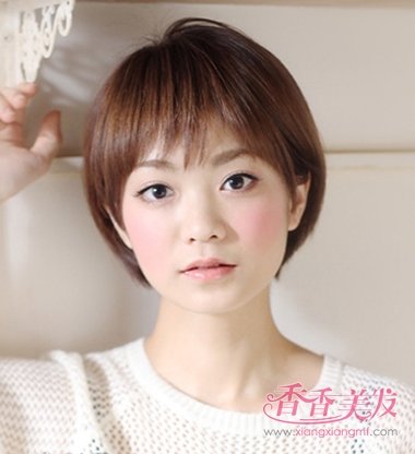 方脸适合什么短发学生头 适合方脸的可爱短发(2)_香香美发手机版