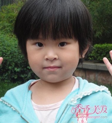 女宝宝剪什么短发型好看图 女儿童个性短发发