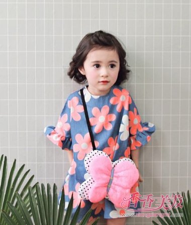 女童短发扎发发型 小女孩短发发型大全图解_香