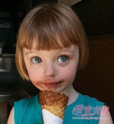 女童最佳短发发型 时尚儿童中短发发型_香香美