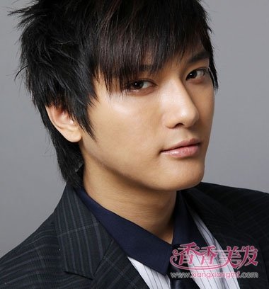 大脸成熟有点脱发男士适合的发型 适合圆脸大