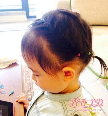 宝宝短头发扎辫子图片 短头发宝宝扎辫子(2)