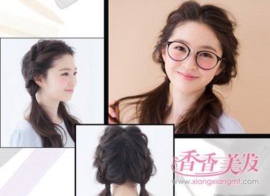 中长发不带刘海可以扎什么发型 韩式中分中长发发型扎法