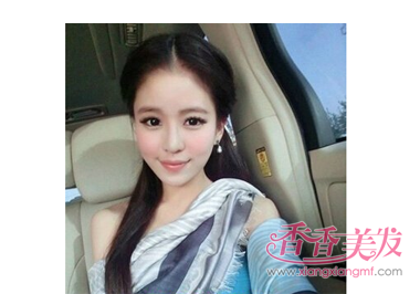 中长发不带刘海可以扎什么发型 韩式中分中长