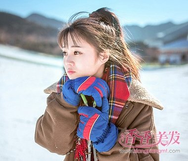 2017新发型女中长发马尾辫 中学生发型马尾