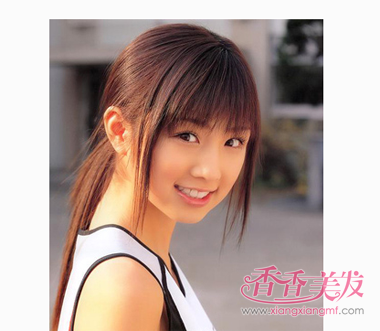 2017新发型女中长发马尾辫 中学生发型马尾(3