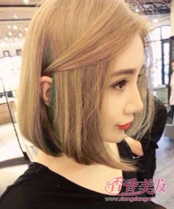 栗色头发加什么颜色的挑染显年轻 头发染色图