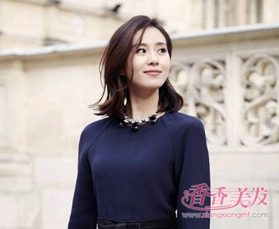明星中短发烫发发型 发型女短发烫发_香香美发