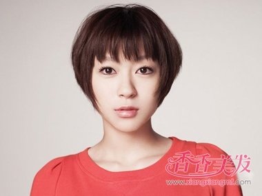 日本明星短 直发齐刘海造型设计