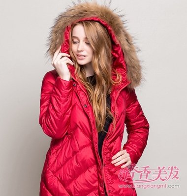 毛领带发型羽绒服适合女生穿羽绒服适合齐刘海太多怎么弄成空气刘海图片