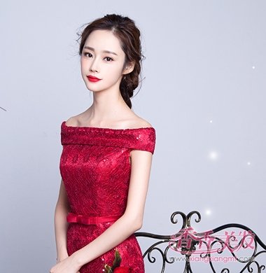 中式发型红色的高中礼服晚礼服学生搭配红色的发型剪什么样短头发图片
