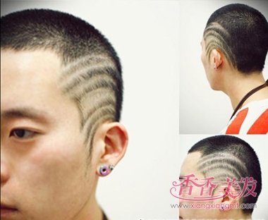 男生侧边剃线的发型 男孩好看的发型