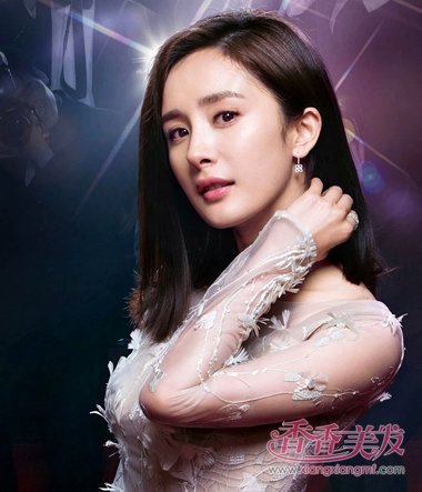 杨幂露额马尾辫展女王范儿 杨幂超强气场发型