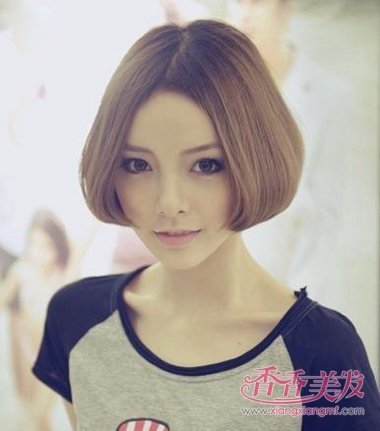 女生中分短发发型图片大全女生美人尖中分发型